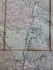 Gävle Sweden Gävleborg County Torsaker 1900 rare large detailed linen backed map