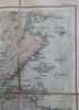 Gävle Sweden Gävleborg County Torsaker 1900 rare large detailed linen backed map