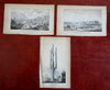 Emory Expedition Wagon Train Pimos & Maricopas Indians Cactus 1848 print lot x3