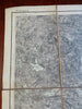 Falun Dalarna County Sweden Avesta 1899 rare large detailed linen backed map