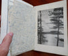 In the Maine Woods 1925 Sportsman's Guide illustrated book w/ large RR map