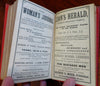 Boston Almanac for 1888 Period Advertising City Guide Calendar Memo Notes