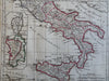 Italian States Italia Piedmont Lombardy Tuscany Papal States 1806 two sheet map