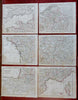 Napoleonic France 1st Empire Revolutionary France 1806 Glot Desray six sheet map