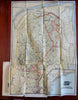 In the Maine Woods 1922 Sportsman's Guide illustrated book w/ large RR map