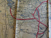 In the Maine Woods Sportsman's Guide 1928 illustrated book w/ large RR map