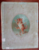 Three Little Kittens Children's Story Nursery Rhyme 1870's color pictorial book