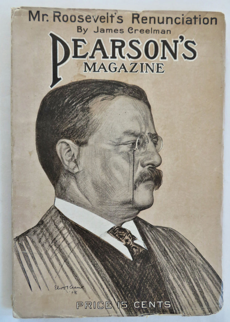 Teddy Roosevelt Cover Maud Adams H.G. Wells Sci-Fi May 1908 illustrated magazine