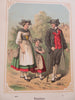 German Costume Prints Military Uniforms Medieval Armor 1870's Lot x 6 prints
