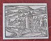City Views Skylines Churches Tower of Babel 1598 Munster lot x 8 wood engravings