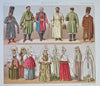 Russian Fashion Clergy Nobles Peasants Men's & Women's Fashion c. 1870 Lot x 4