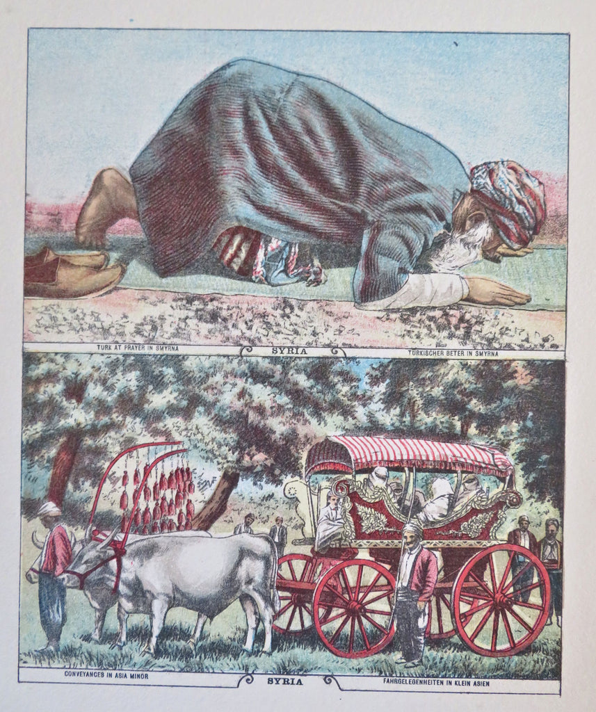 Holy Land Syria Ethnic Views & Costume Prints Street Scenes 1886 Lot x 2 prints