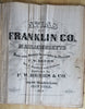 Franklin County Massachusetts Atlas 1871 FW Beers complete atlas 37 folio maps