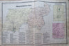 Franklin County Massachusetts Atlas 1871 FW Beers complete atlas 37 folio maps