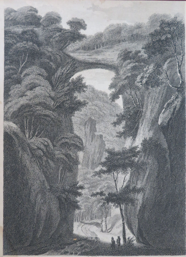Rock Bridge Landscape View East coast North America 1798 Weld engraved print