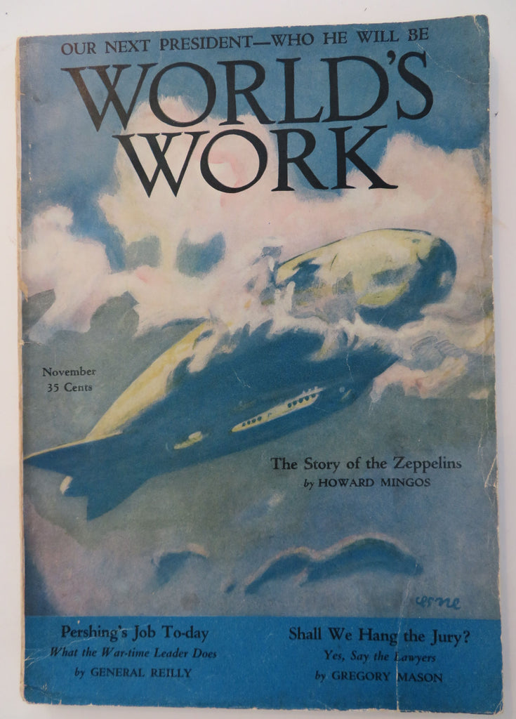 Zeppelin Airship Travel Presidential Election 1928 rare World's Work Magazine