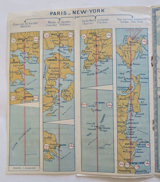 ITINERAIRE AIR FRANCE EUROPE AFRIQUE DU NORD CARTE DUNLOP