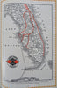 Florida Land of Sunshine Tourist book 1930 Illinois Central Railroad route maps