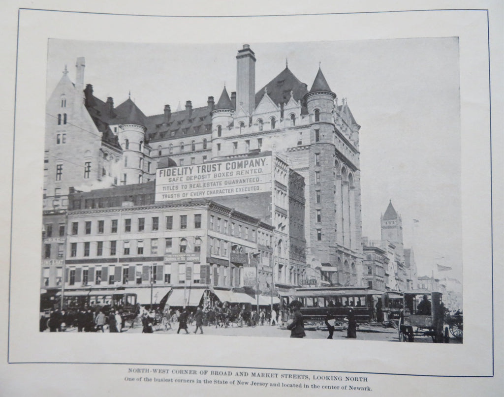 Newark New Jersey 1906 Souvenir Street Scenes pictorial tourist view album