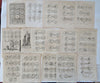 Roman Medals & Coins Numismatics c. 1770 Lot x 15 Humblot engraved prints