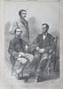 LIncoln & Secretaries full pg. Spottsylvania 1864 Harper's Civil War nwsppr.