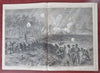 LIncoln & Secretaries full pg. Spottsylvania 1864 Harper's Civil War nwsppr.