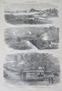 LIncoln & Secretaries full pg. Spottsylvania 1864 Harper's Civil War nwsppr.
