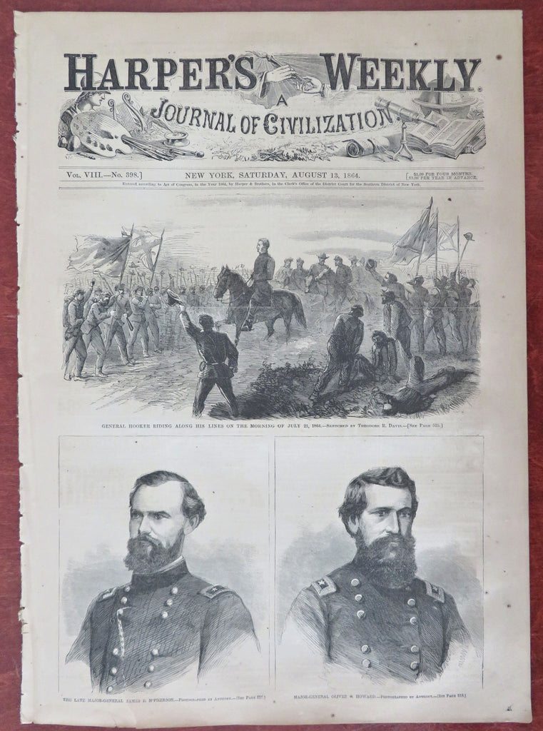 Sherman in Georgia Grant Hooker Petersburg Harper's 1864 Civil War newspaper