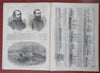 William T. Sherman Equestrian print Navy ships 1864 Harper's Civil War newspaper