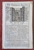 Ship rigging engraving Eclipse Observations Greenwich Hospital 1748 London mag.