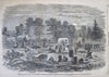 Battle Bull Run Virginia Map Fort Monroe birds-eye view 1861 Harper's Civil War