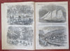 Battle Bull Run Virginia Map Fort Monroe birds-eye view 1861 Harper's Civil War