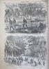 Battle Bull Run Virginia Map Fort Monroe birds-eye view 1861 Harper's Civil War