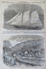 Battle Bull Run Virginia Map Fort Monroe birds-eye view 1861 Harper's Civil War