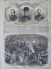 Battle Bull Run Virginia Map Fort Monroe birds-eye view 1861 Harper's Civil War