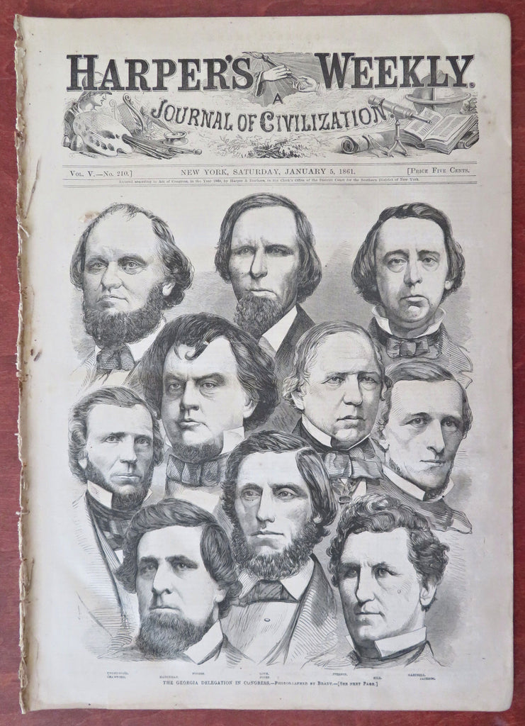 Winslow Homer New Years' Georgia Harper's Civil War 1861 complete newspaper