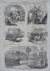 Winslow Homer U.S. Arsenal Mass. Seat of War birds-eye 1861 Civil War newspaper