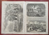 Union Generals Scott McClellan Meade Harper's Civil War 1861 complete newspaper