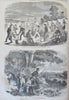 Rebel Ironclad Merrimac Submarine Warfare D.C. 1861 Harper's Civil War newspaper
