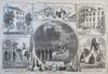 Rebel Ironclad Merrimac Submarine Warfare D.C. 1861 Harper's Civil War newspaper