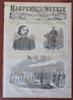 U.S. Treasury Iron clad Gunboats War Maps 1861 Harper's Civil War newspaper