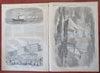 U.S. Treasury Iron clad Gunboats War Maps 1861 Harper's Civil War newspaper
