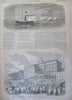 U.S. Treasury Iron clad Gunboats War Maps 1861 Harper's Civil War newspaper