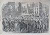 Lincoln's 2nd Inauguration 55th Massachusetts 1865 Harper's Civil War newspaper