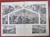 1st Thanksgiving Day Family Dinner U.S. Grant 1865 Harper's Civil War newspaper
