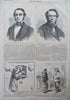 1st Thanksgiving Day Family Dinner U.S. Grant 1865 Harper's Civil War newspaper