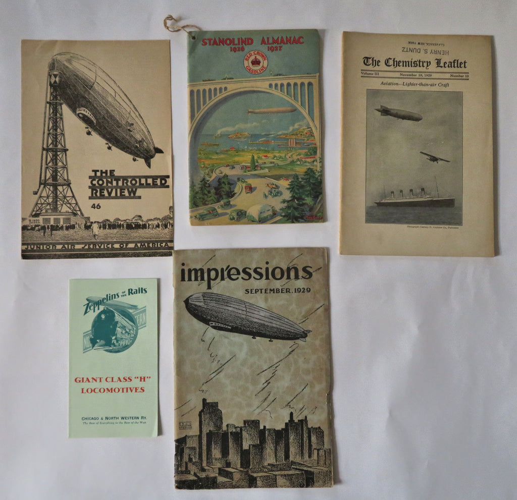 Zeppelin Ephemera Promo Booklets Almanacs Periodicals 1920's-40's Lot x 5 items