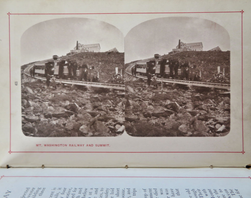 Bierstadt White Mountains 1878 rare 3-D Stereoscopic Album New Hampshire book