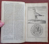 Maryland & Delaware Mason/ Dixon Map Ibix Bird Print 1769 London mag. full issue