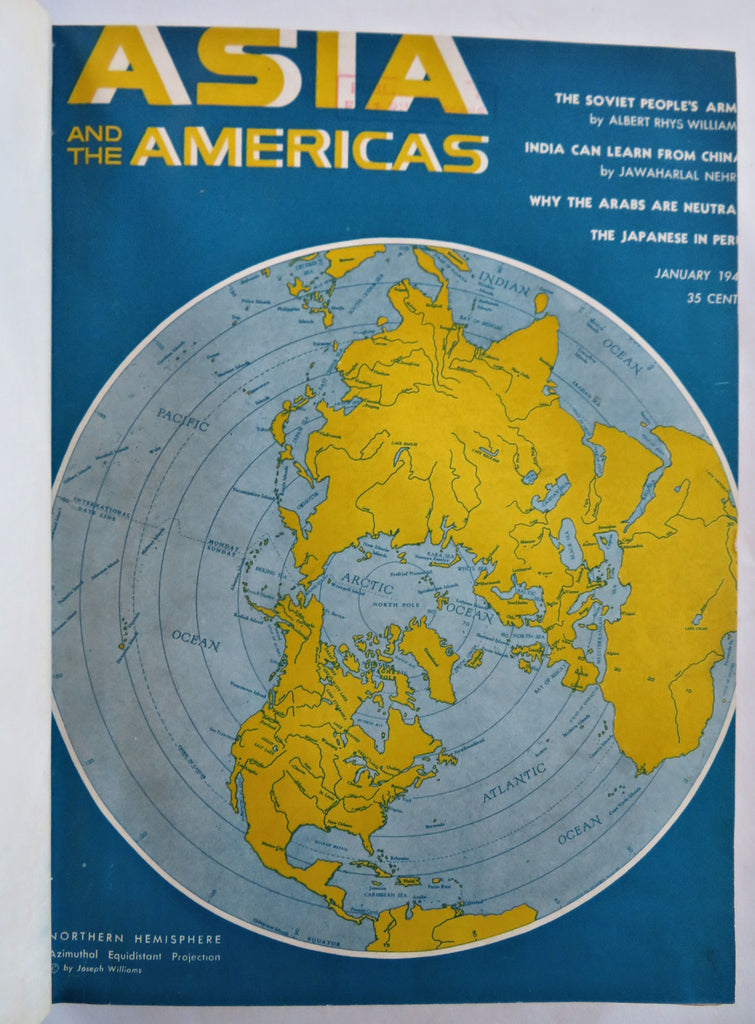 Asia & the Americas Magazine 1943 Bound Volume Complete Year's Run 12 issues